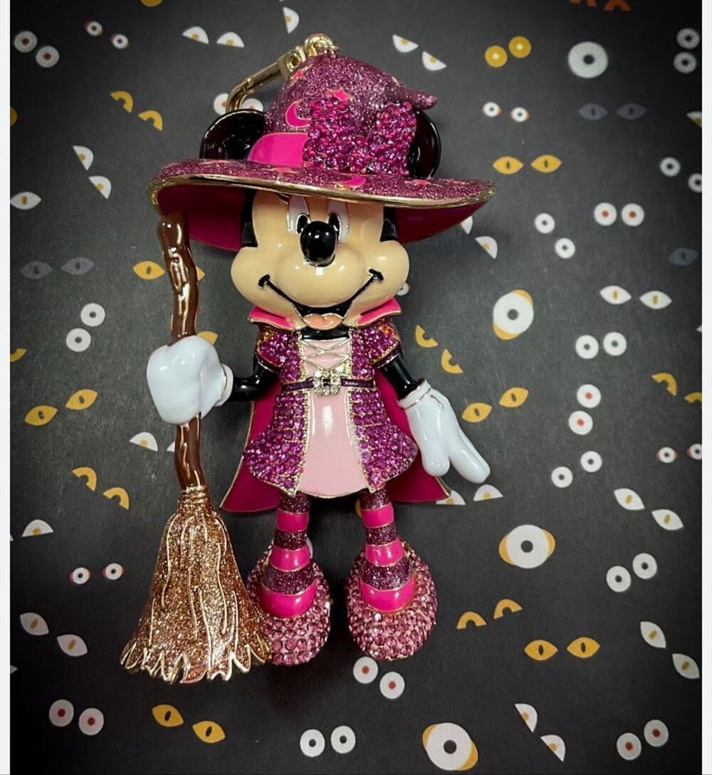 Baublebar disney bag charm/keychain minnie mouse witch costume halloween bling